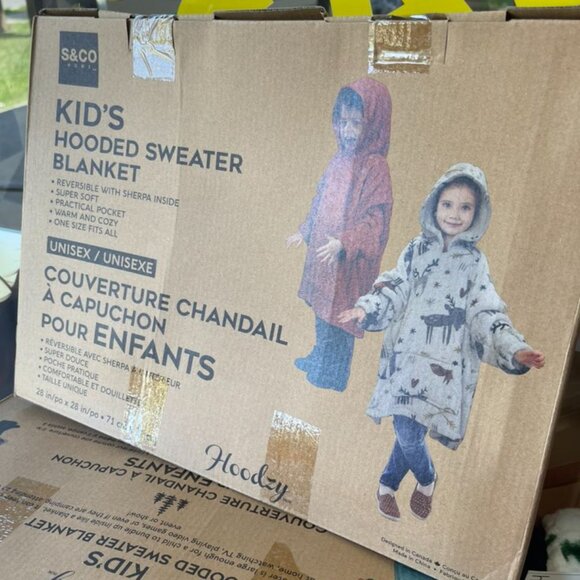Blanket Hoodie Kids Comfy Oodie Wearable Blanket Sherpa Warm Cozy Oversized Blan - Picture 5 of 8